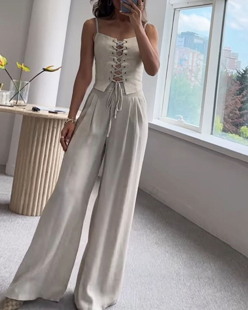 MILENA™ | Lniany zestaw