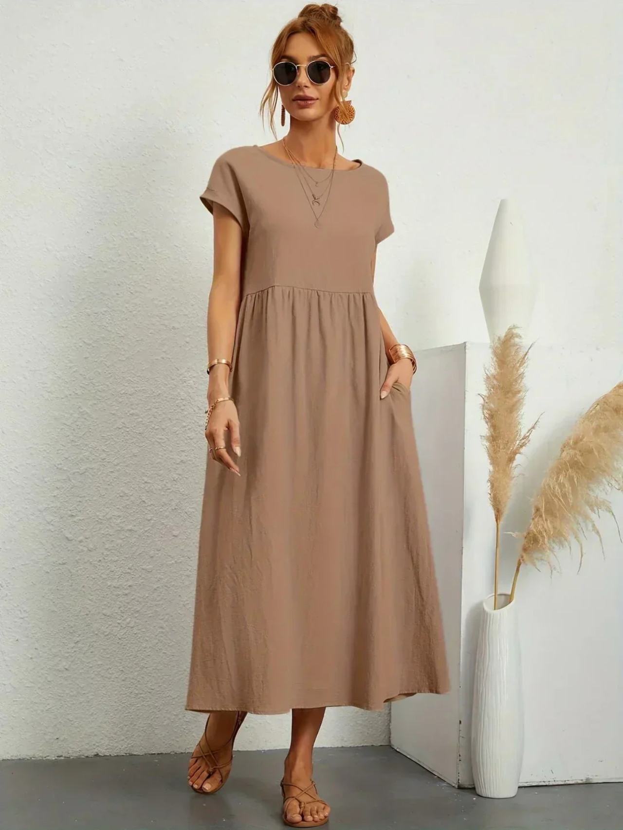 Marina™ | Elegancka sukienka z okrągłym dekoltem