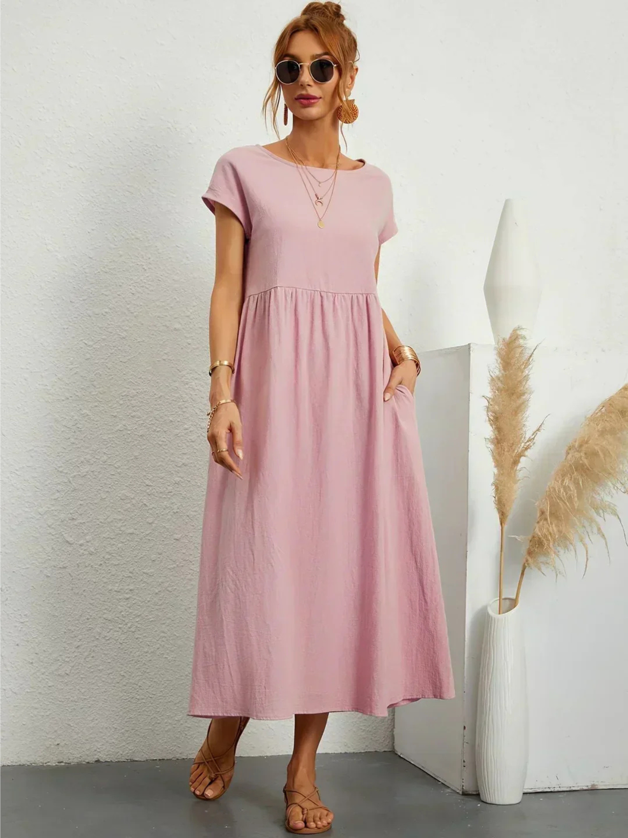 Marina™ | Elegancka sukienka z okrągłym dekoltem