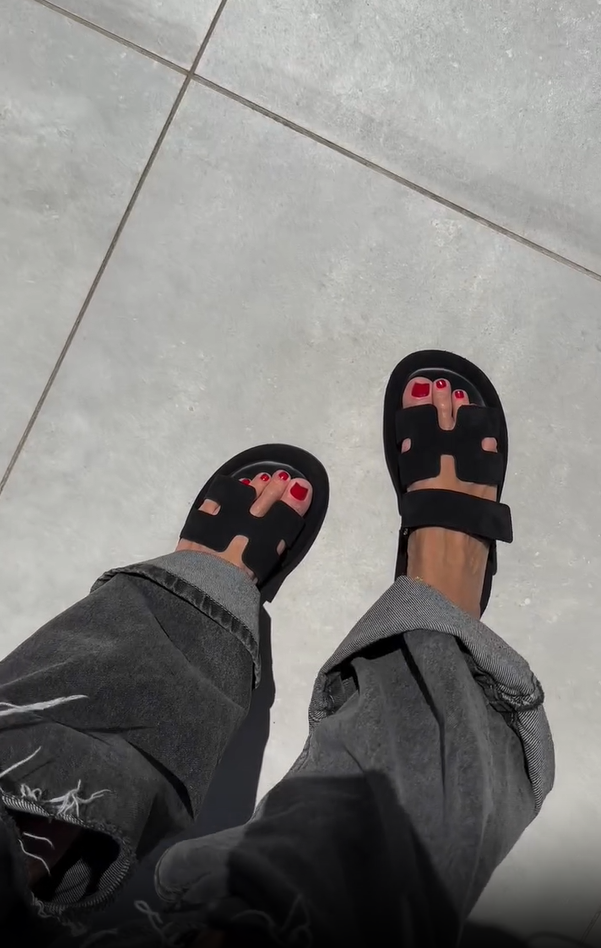 Ladies' fashionable summer flat height sandals