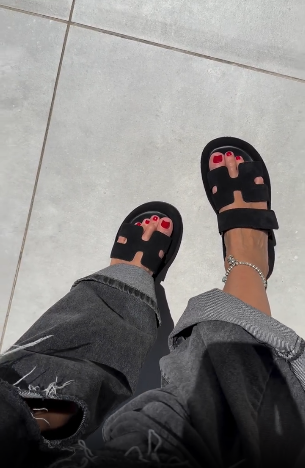 Ladies' fashionable summer flat height sandals