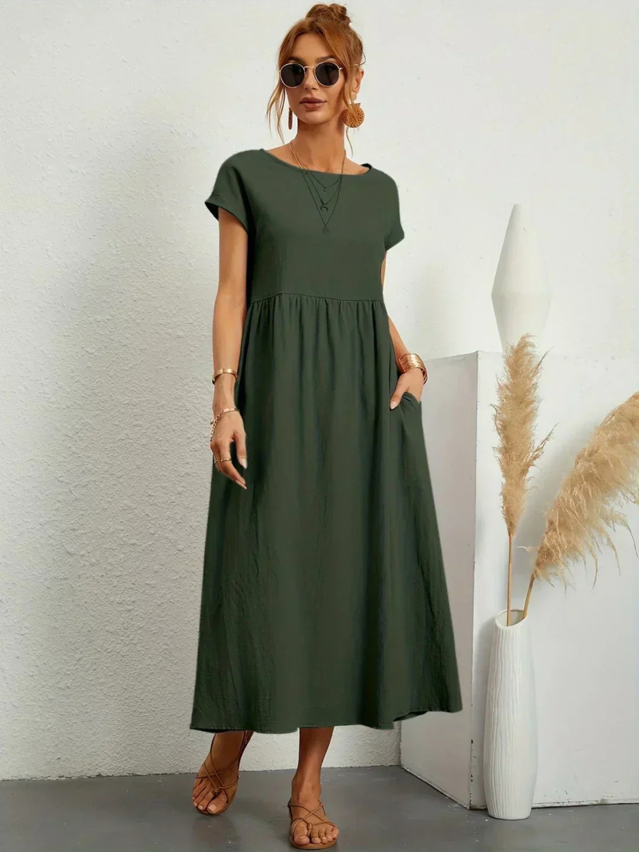 Marina™ | Elegancka sukienka z okrągłym dekoltem