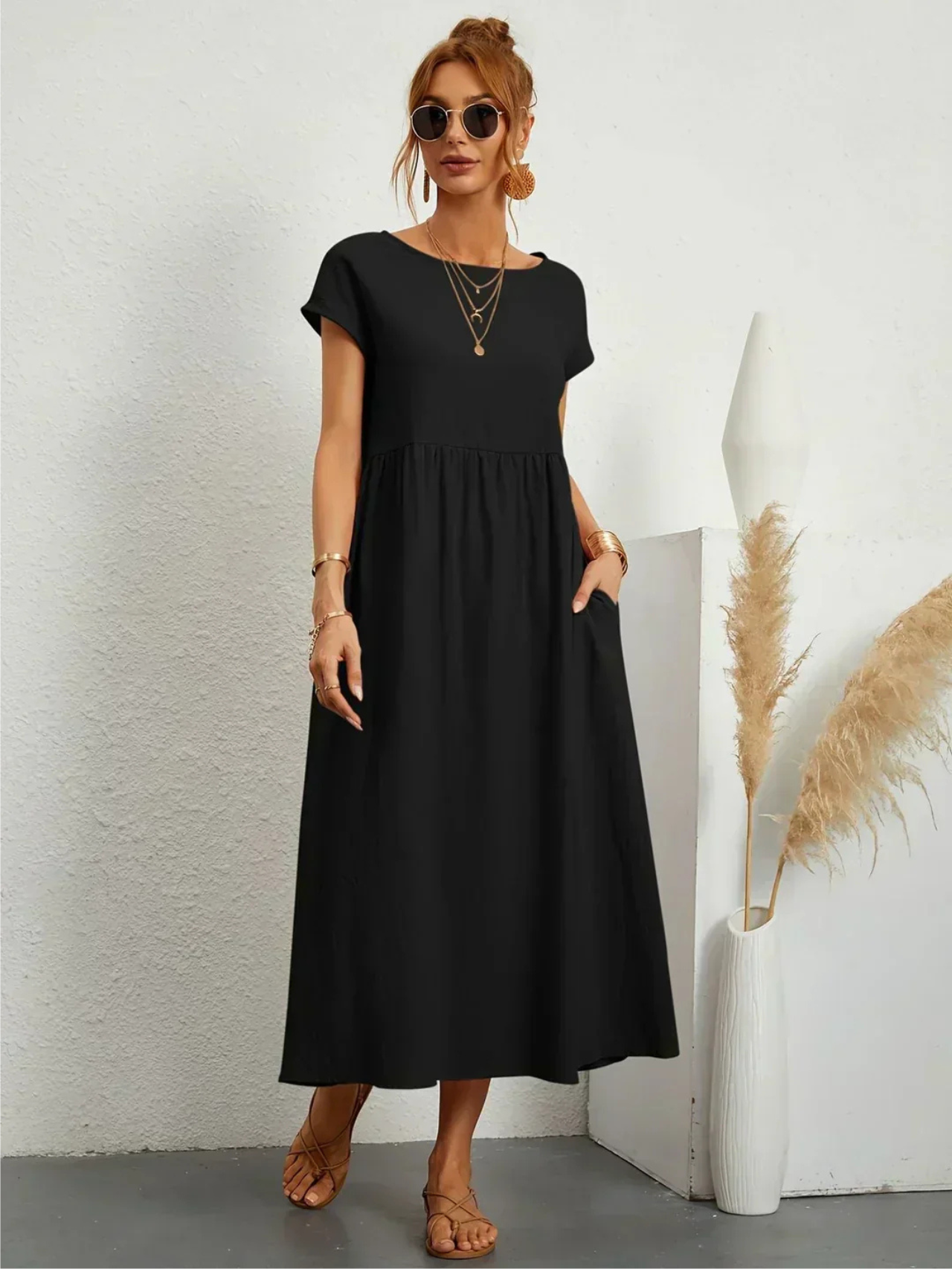 Marina™ | Elegancka sukienka z okrągłym dekoltem