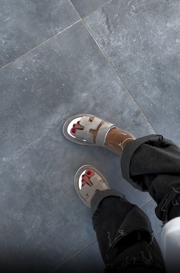 Ladies' fashionable summer flat height sandals