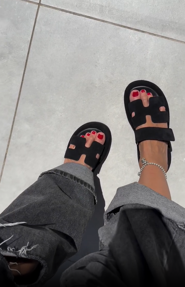 Ladies' fashionable summer flat height sandals