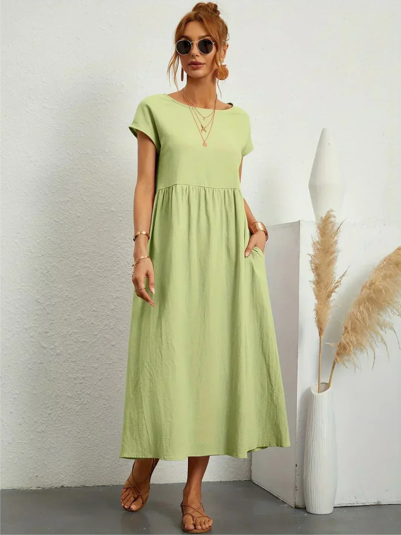 Marina™ | Elegancka sukienka z okrągłym dekoltem