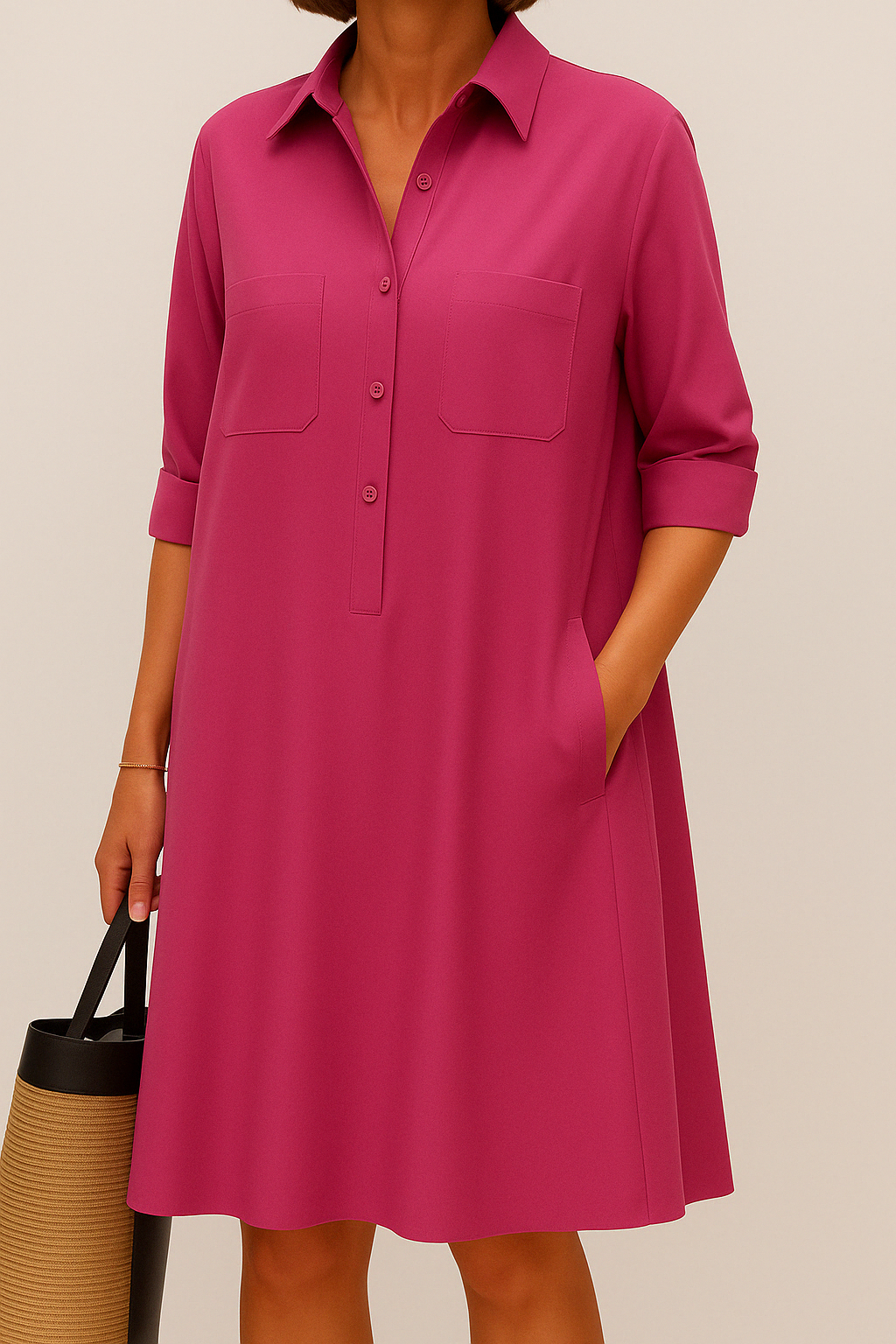 Barbara | Elegancka sukienka z guzikami