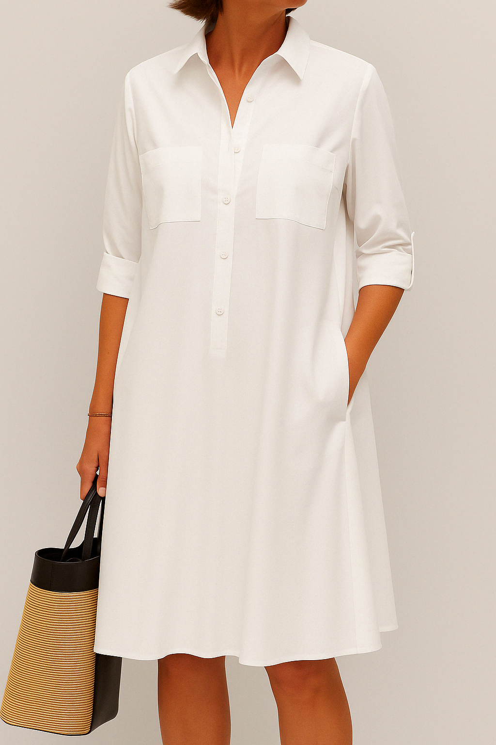 Barbara | Elegancka sukienka z guzikami