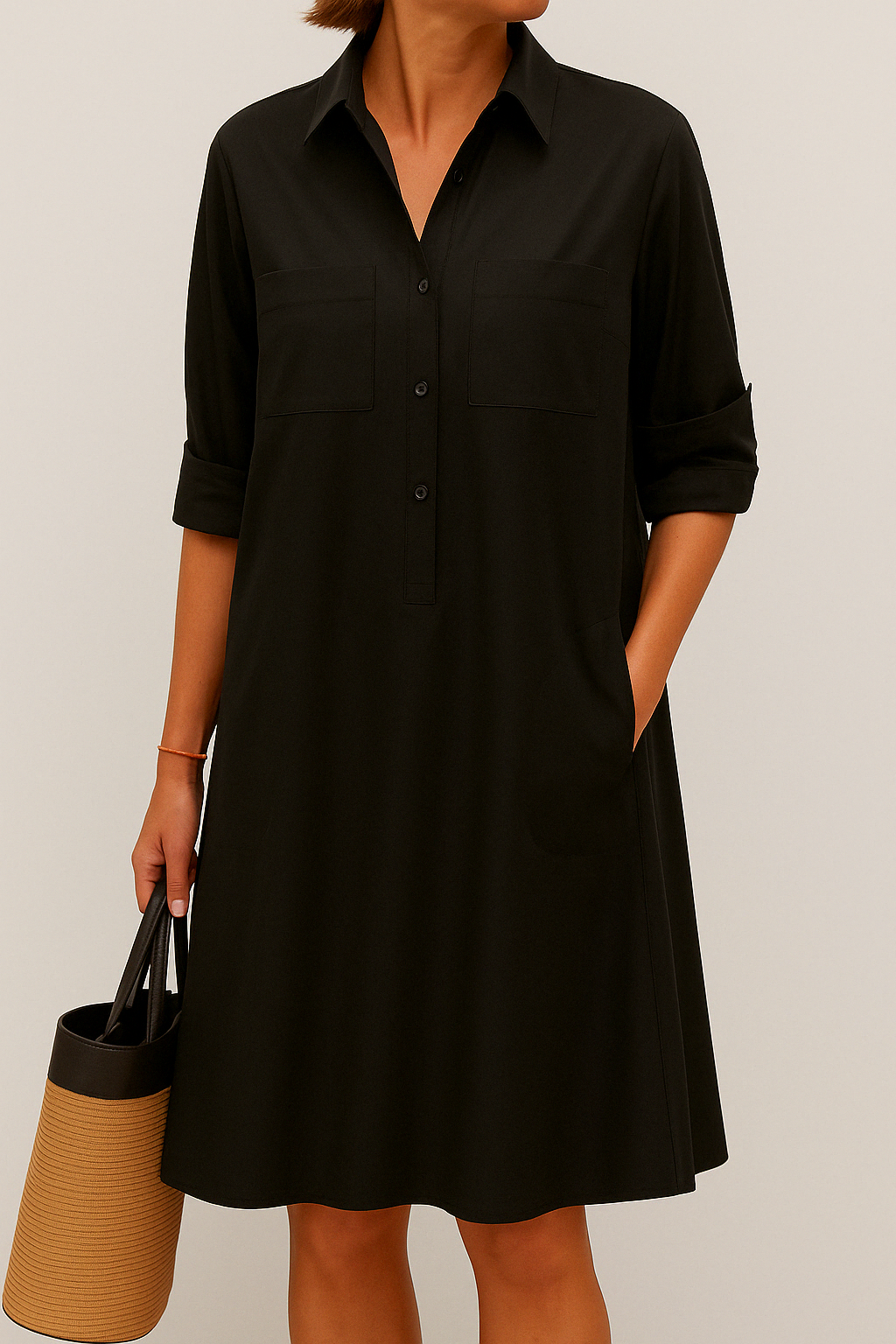 Barbara | Elegancka sukienka z guzikami