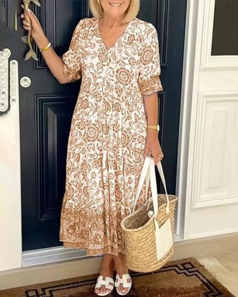 Sofía™ | Elegancka, lekka sukienka w kwiaty