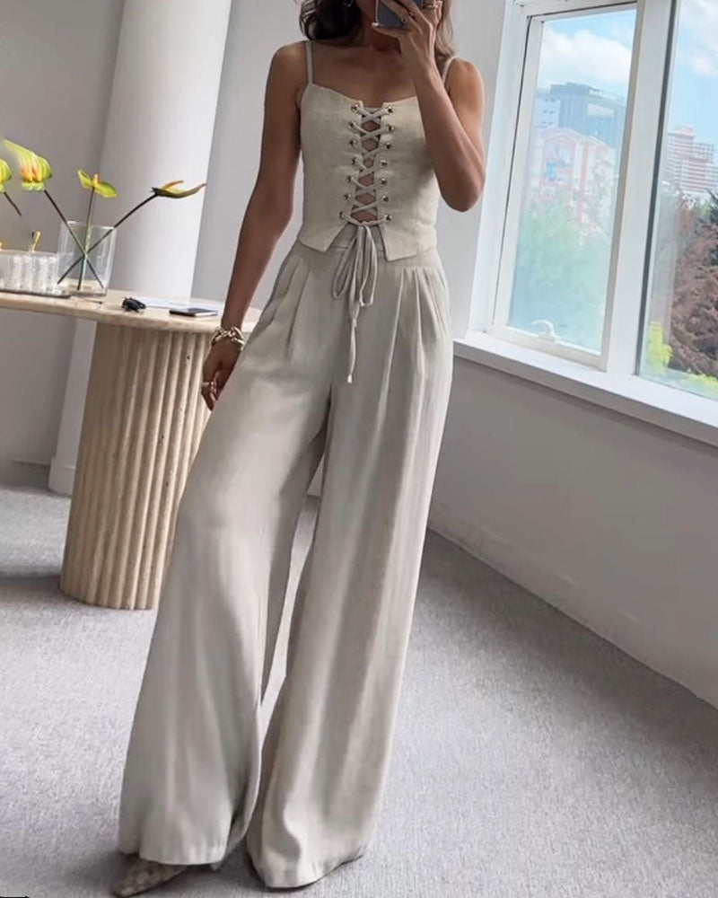 MILENA™ | Lniany zestaw