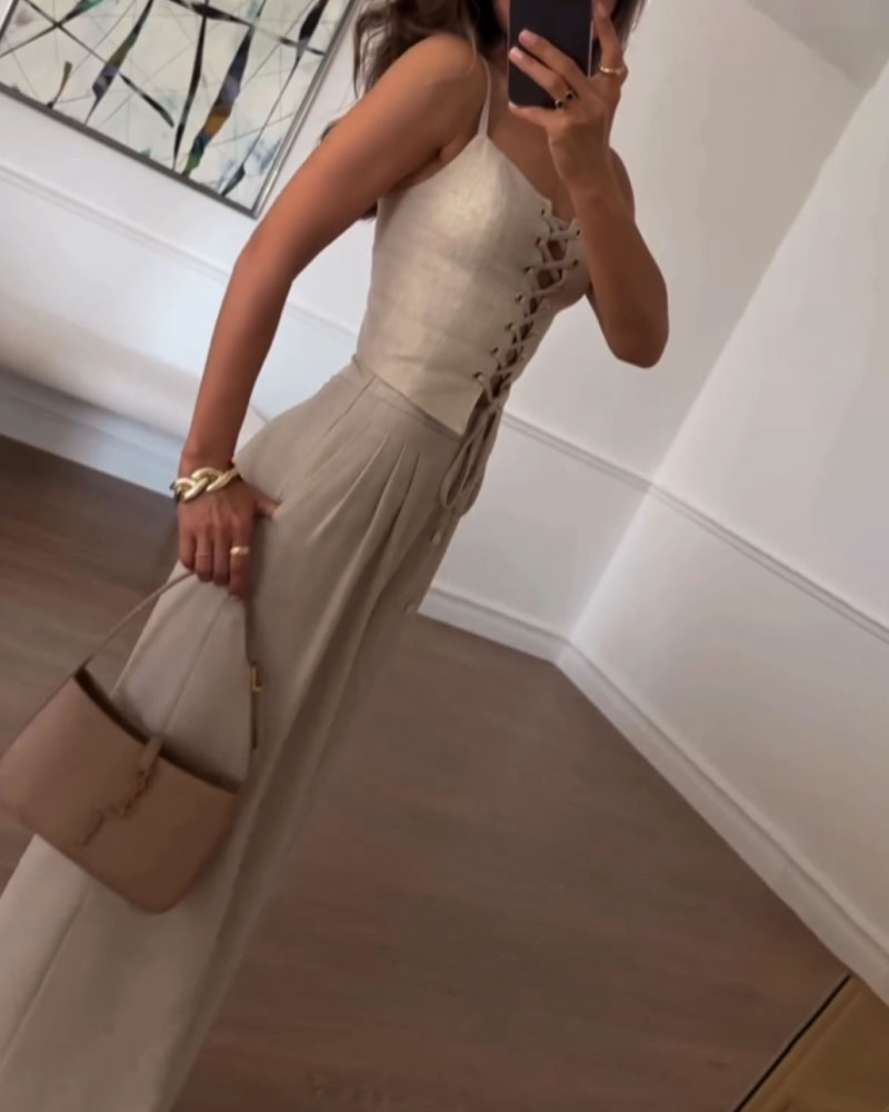 MILENA™ | Lniany zestaw